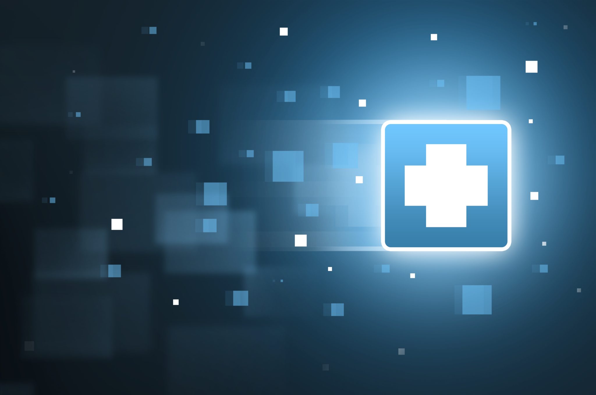 medical cross insignia blue background